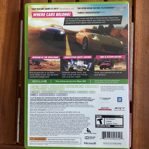 FORZA HORIZON WITH KINECT SENSOR - Picture 5 of 6